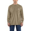 Carhartt Men's Tall Khaki Flame-Resistant Carhartt Force Cotton L/S T-Shirt