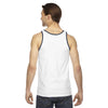 American Apparel Unisex White/Navy Fine Jersey Tank