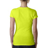 Next Level Women's Neon Yellow Sporty V-Neck Tee