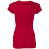 Next Level Women's Red Sporty V-Neck Tee
