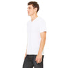 Bella + Canvas Unisex White Fleck Triblend Short-Sleeve V-Neck T-Shirt