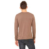 Bella + Canvas Men's Heather Brown Jersey Long-Sleeve T-Shirt