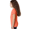 Next Level Girl's Neon Heather Orange Princess CVC Tee