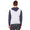 Bella + Canvas Unisex Athletic Heather/Navy Full-Zip Hoodie