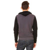 Bella + Canvas Unisex Dark Grey Heather/Black Full-Zip Hoodie