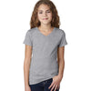 Next Level Girl's Heather Gray Adorable V-Neck Tee