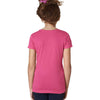 Next Level Girl's Hot Pink Adorable V-Neck Tee