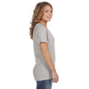 Anvil Women's Silver Ringspun Featherweight V-Neck T-Shirt