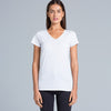 AS Colour Women's White Bevel V-Neck Tee