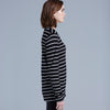 AS Colour Women's Black/White Fine Stripe Long Sleeve Tee