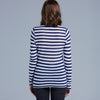 AS Colour Women's Navy/White Fine Stripe Long Sleeve Tee