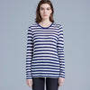 AS Colour Women's Navy/White Fine Stripe Long Sleeve Tee