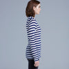 AS Colour Women's Navy/White Fine Stripe Long Sleeve Tee
