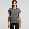 AS Colour Women's Grey Marle/Black Line Stripe Tee