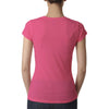 Next Level Women's Hot Pink Poly/Cotton Short-Sleeve Tee