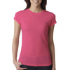 Next Level Women's Hot Pink Poly/Cotton Short-Sleeve Tee
