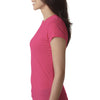 Next Level Women's Hot Pink Poly/Cotton Short-Sleeve Tee