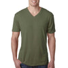 Next Level Men's Military Green Triblend V Neck Tee