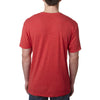 Next Level Men's Vintage Red Triblend V Neck Tee