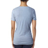 Next Level Women's Dusty Blue Poly/Cotton V Neck Tee