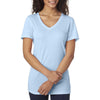 Next Level Women's Dusty Blue Poly/Cotton V Neck Tee