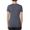 Next Level Women's Indigo Poly/Cotton V Neck Tee