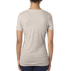 Next Level Women's Silver Poly/Cotton V Neck Tee