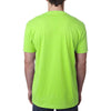 Next Level Men's Neon Heather Green Premium CVC V-Neck Tee