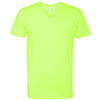 6240-next-level-neon-yellow-v-neck-tee