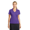 Nike Women's Court Purple Dri-FIT Short Sleeve Vertical Mesh Polo