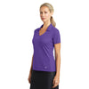 Nike Women's Court Purple Dri-FIT Short Sleeve Vertical Mesh Polo