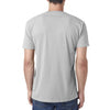 Next Level Men's Light Gray Premium Fitted Sueded V-Neck Tee