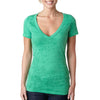 Next Level Women's Envy Burnout Deep V Tee