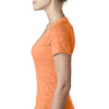 Next Level Women's Neon Orange Burnout Deep V Tee