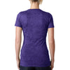 Next Level Women's Purple Rush Burnout Deep V Tee