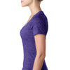 Next Level Women's Purple Rush Burnout Deep V Tee
