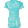 Next Level Women's Tahiti Blue Burnout Deep V Tee