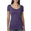 Next Level Women Purple Rush Triblend Scoop Tee
