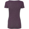 Next Level Women Vintage Purple Triblend Scoop Tee