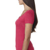 Next Level Women Vintage Shocking Pink Triblend Scoop Tee