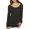 Next Level Women's Vintage Black Triblend Long-Sleeve Scoop Tee