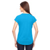Anvil Women's Heather Caribbean Blue Triblend V-Neck T-Shirt