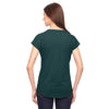 Anvil Women's Heather Dark Green Triblend V-Neck T-Shirt