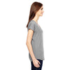 Anvil Women's Heather Grey Triblend V-Neck T-Shirt