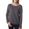 Next Level Women's Dark Grey Terry Long-Sleeve Scoop Tee