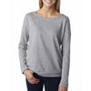Next Level Women's Heather Grey Terry Long-Sleeve Scoop Tee