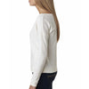 Next Level Women's White Terry Long-Sleeve Scoop Tee