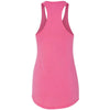 Next Level Women's Neon Heather Pink Terry Racerback Tank
