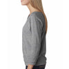 Next Level Women's Heather Gray Terry Raw-Edge 3/4-Sleeve Raglan Tee