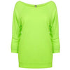 6951-next-level-women-neon-green-tee